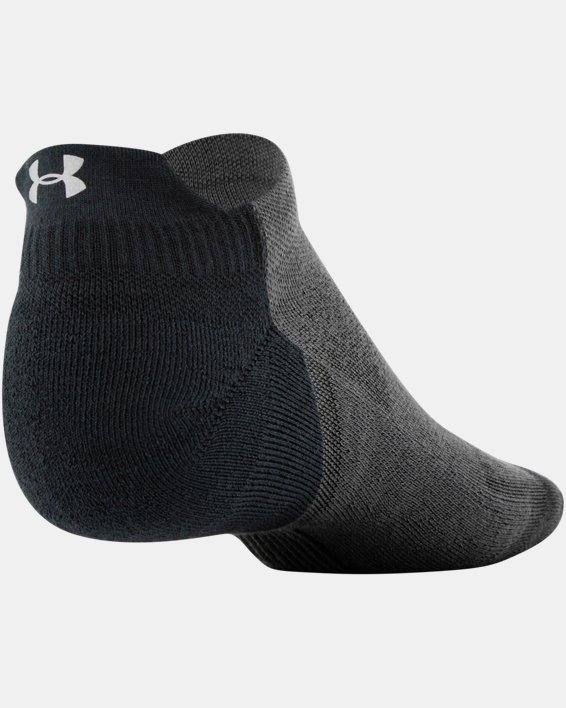 Unisex UA ArmourDry™ Run No Show Tab Socks, Black, pdpMainDesktop image number 3